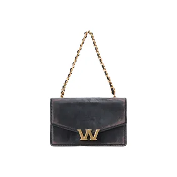 Alexander Wang W Legacy Imitation Vintage Leather One Shoulder Handbags Mini Women's Black/Gold