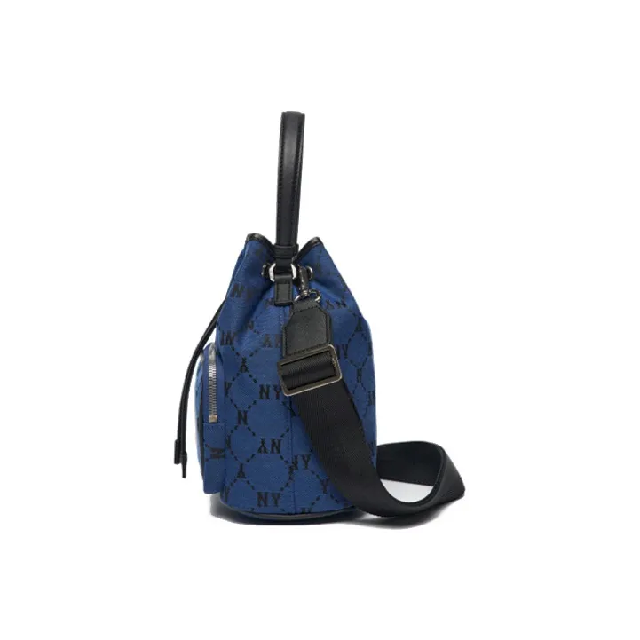 MLB Monogram Collection Polyester Bucket Bag, Handbag, Crossbody Bag Regular Unisex Blue-3