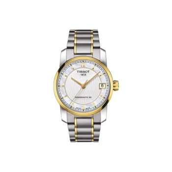 TISSOT Automatic Mechanical Movement Women's Watch Watch 32mm White Dial Titanium Watch Case Titanium Strap