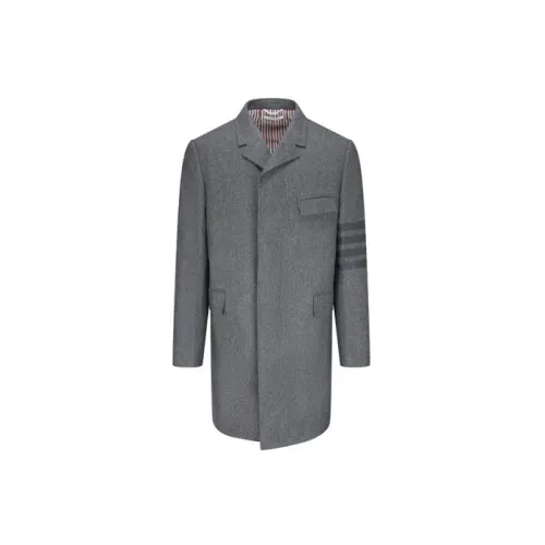 THOM BROWNE Coats Men Black Gray