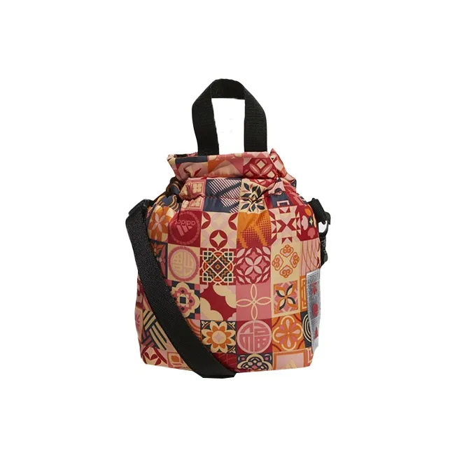 Adidas CNY Collection Polyester Bucket Bag, Sports Bag, Shoulder Bag, Crossbody Bag Regular Unisex Pink/Swirl Neon Red-2