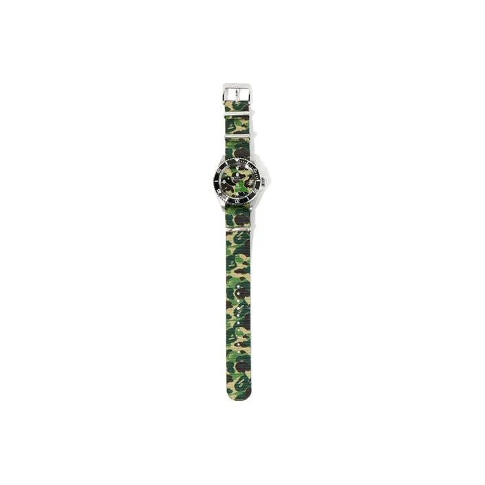 A BATHING APE Abc Belt Type 1 Bapex Watch Green-1