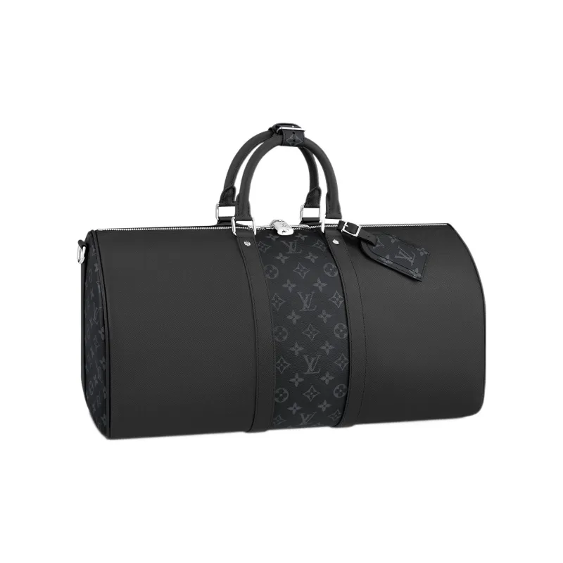 LOUIS VUITTON Keepall Bandouliere Monogram Eclipse 50 Black-1