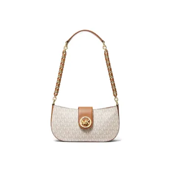 MICHAEL KORS Carmen Shoulder Bag, Crescent Bag, Shoulder Bag Women's Vanilla