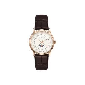 BLANCPAIN VILLERET Automatic Mechanical Movement Women's Watch Watch 33.2mm White Dial Crocodile Leather Strap