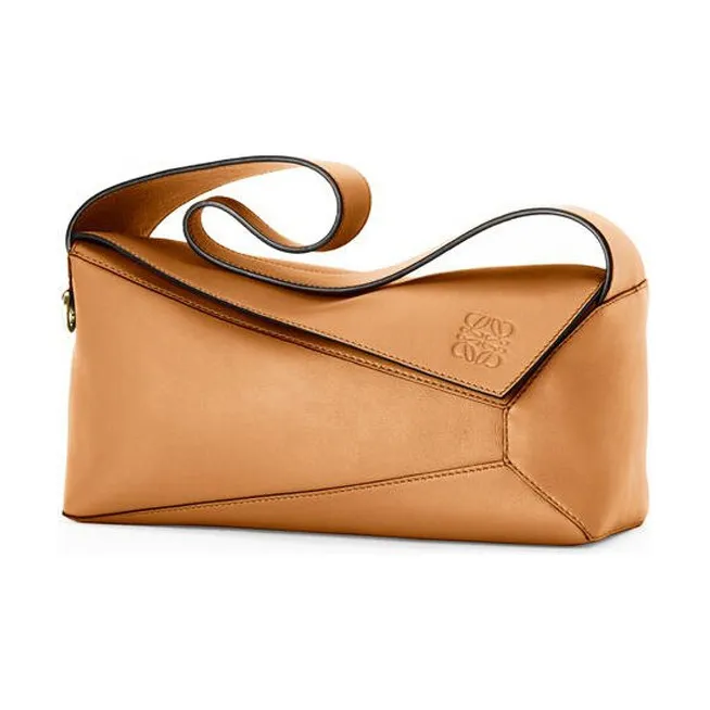 LOEWE Puzzle Hobo Bag In Nappa Calfskin Warm Desert-2