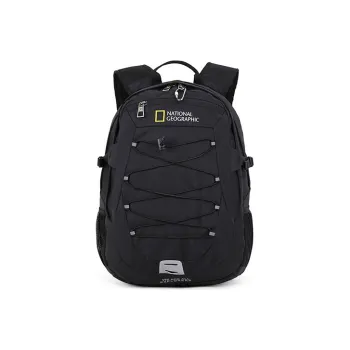 NATIONAL GEOGRAPHIC Nylon Fabric Backpack Regular Unisex Black