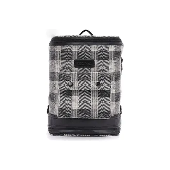 FREQUENTFLYER Cashmere Shoulder Bag Backpack Mini Unisex Black White Plaid
