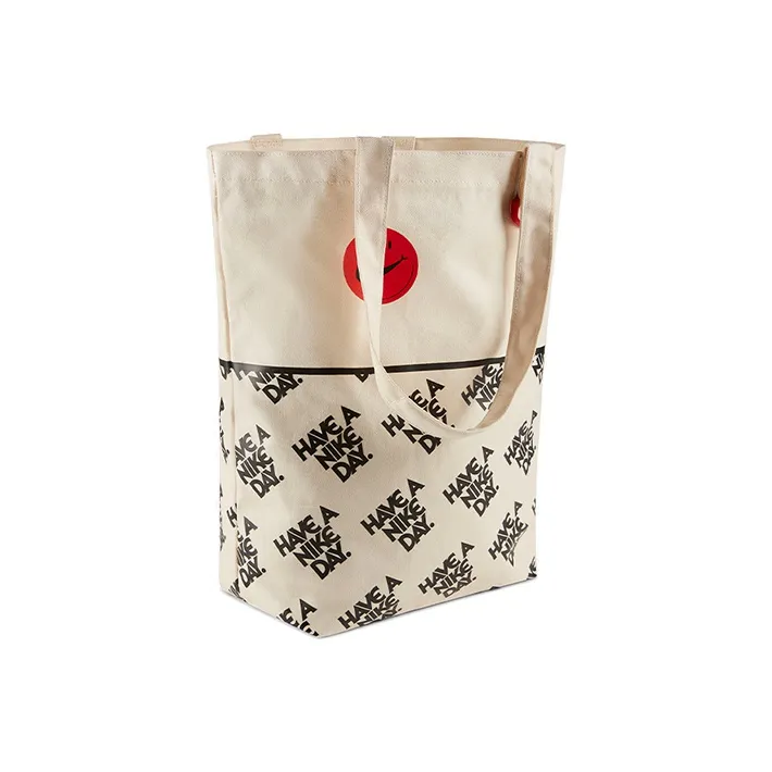 Nike Heritage Cotton Tote Bag Shopping Bag Totes Handbags Regular Unisex Natural Black-2