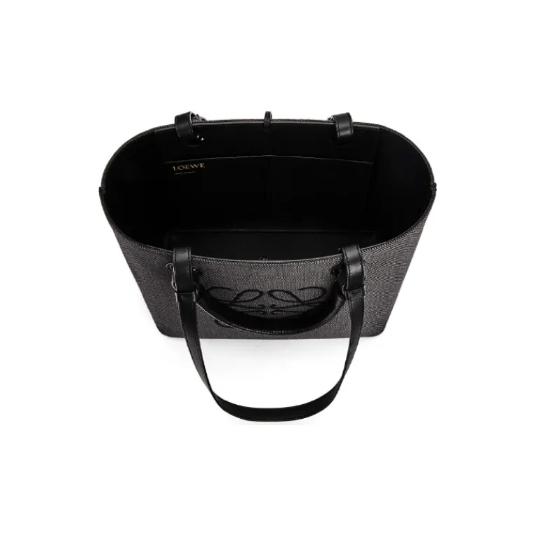 LOEWE Anagram Cow Leather Tote Bag, Shopping Bag, Handbag, Shoulder Bag Women's Black-3