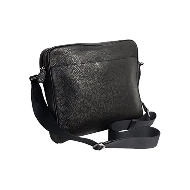 COACH NASA Collaboration Charles Leather Shoulder Bag Crossbody Bag Medium Size Men's Black-3
