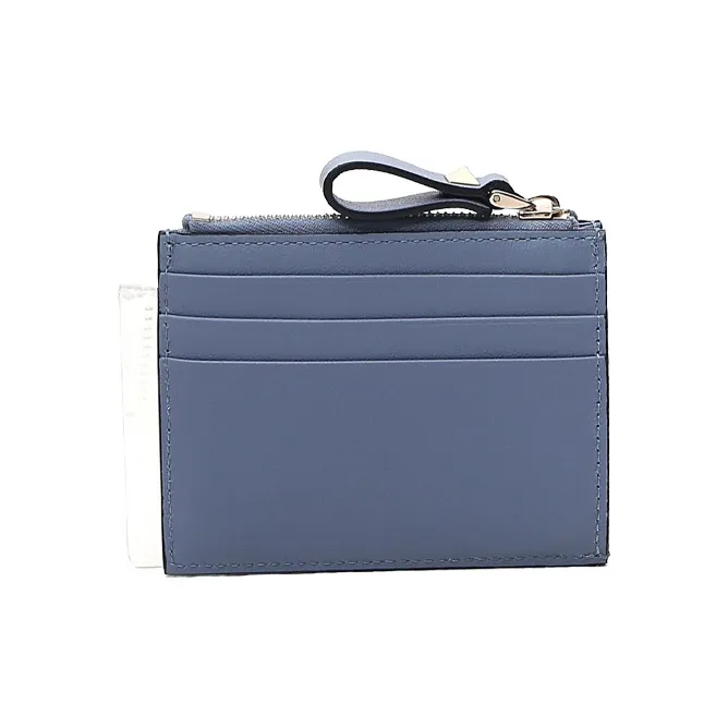 Valentino Leather Coin Purses Card Holders Regular Women's Gray Blue-2