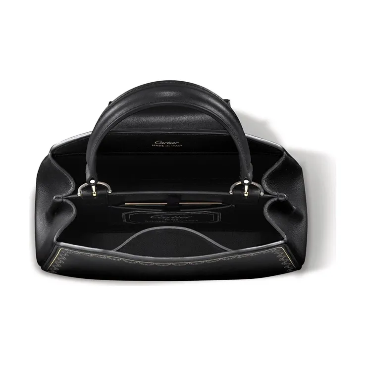 CARTIER GUIRLANDE Calfskin Handbag Shoulder Bag Crossbody Bag Mini Women's Black-5