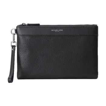 MICHAEL KORS Greyson Cow Leather Wallets Clutches Men's Black