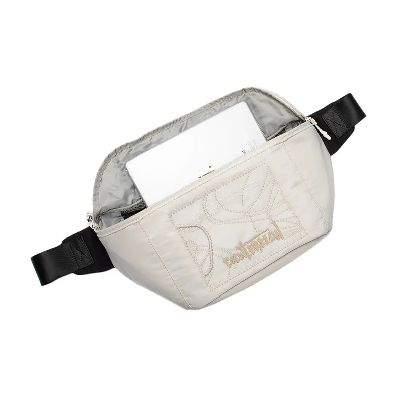 LiNing CF Journey Series Fabric Shoulder Bag Crossbody Bag Fanny Pack Regular Unisex White-3