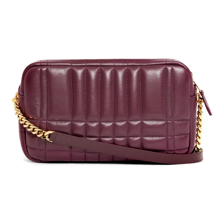 Burberry Lola Bag Lambskin Camera Bag, Handheld Shoulder Bag, Crossbody Bag Small Size Women's Dark Chestnut-2