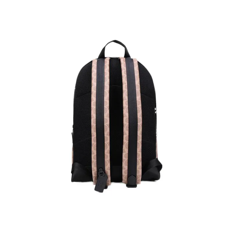 COACH Academy Canvas Backpack Large Size Unisex Khaki Monogram-1