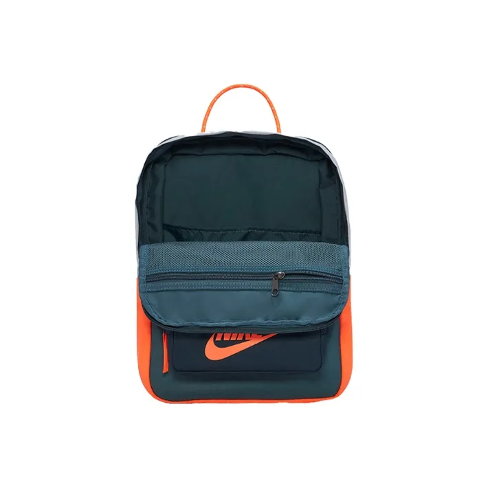 Nike Tanjun Polyester Backpack Regular Men's Gray Green & Orange Red-4