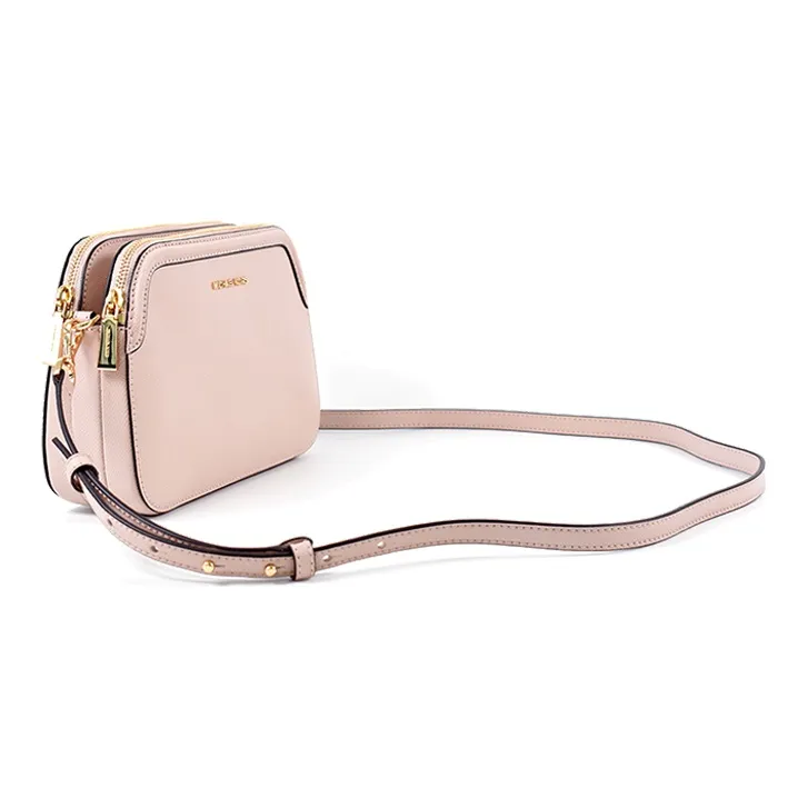 MICHAEL KORS Houston Leather Dome Bag Shoulder Bag Crossbody Bag Women's Soft Pink-1