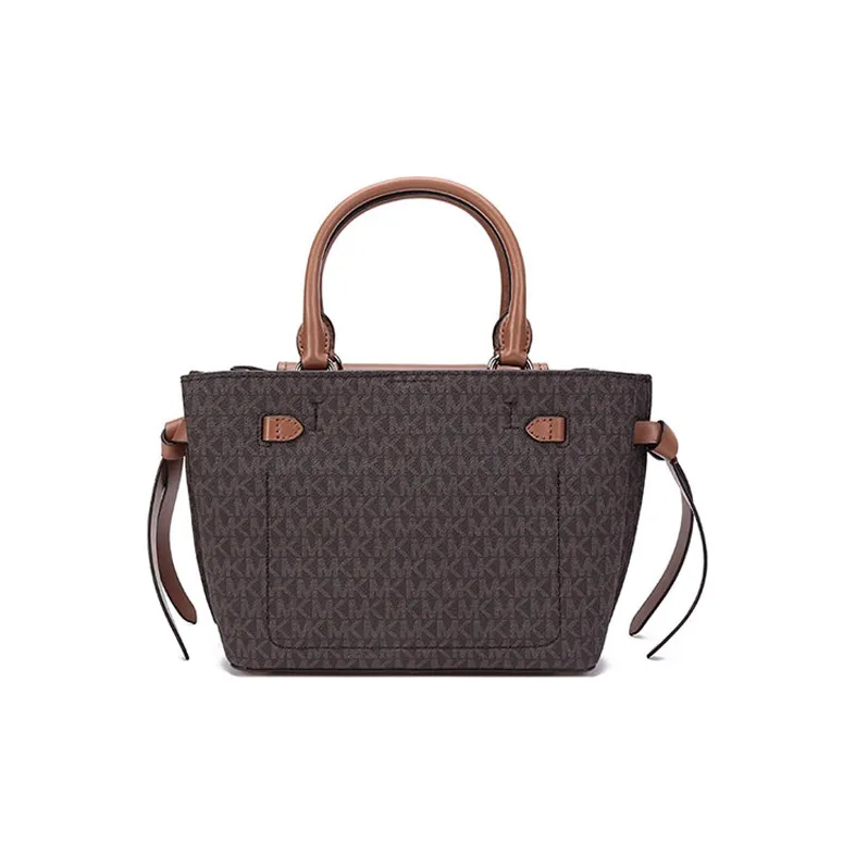 MICHAEL KORS Hamilton Legacy Cow Leather Shoulder Bags Handbags Small Size Women's Dark Brown/Acorn Brown-3