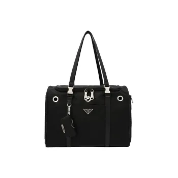 PRADA Nylon Fabric Handbag Women's Black