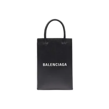Balenciaga Shopping Phone Holder Bag Black