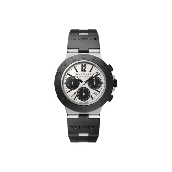 BVLGARI BVLGARI∙BVLGARI Collection Wrist Watch Automatic Mechanical Movement Rubber Strap White Dial Men's Watches