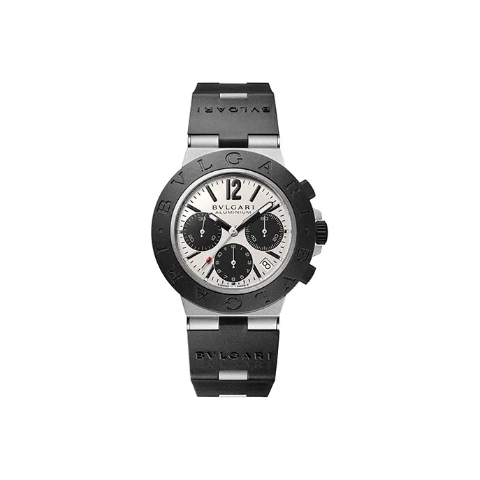 BVLGARI BVLGARI∙BVLGARI Collection Wrist Watch Automatic Mechanical Movement Rubber Strap White Dial Men's Watches-0