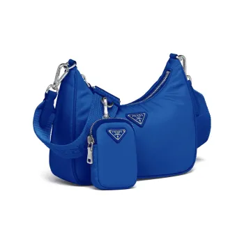 PRADA Re-Edition Nylon Fabric Shoulder Bag Handbag Women's Dark Blue