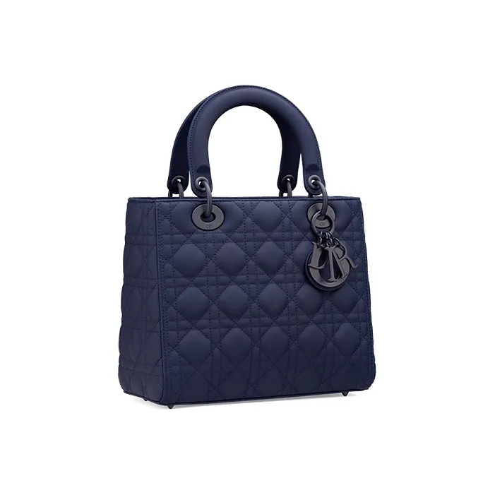 DIOR Lady Dior Matte Cow Leather Daisie Bag Handbag Crossbody Bag Shoulder Bag Medium Size Women's Indigo-1