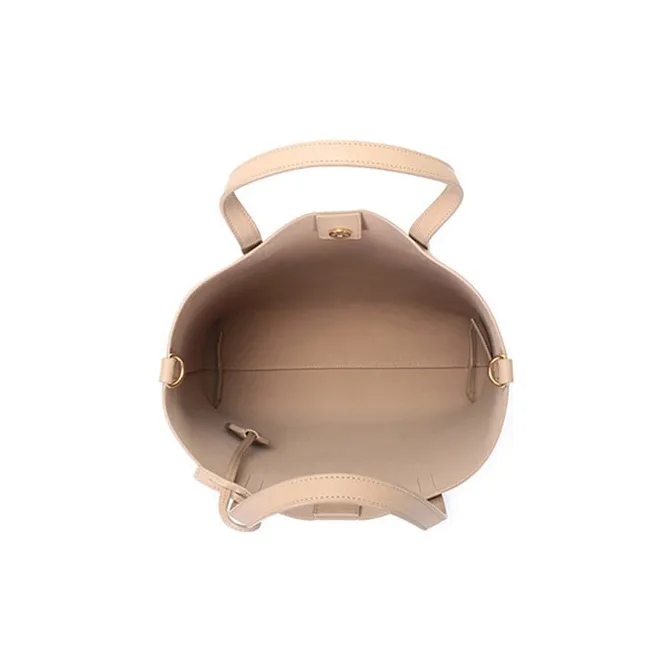 SAINT LAURENT Soft Leather Tote Bag, Shopping Bag, Shoulder Bag, Handbag Regular Women's Dark Beige-5