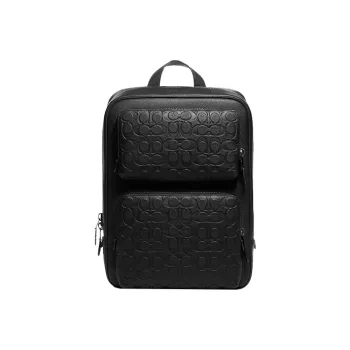 COACH Gotham Leather Laptop Backpack Large Size Men's Black