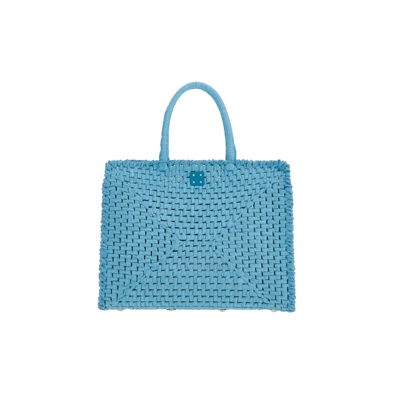 FERRAGAMO Studio Fabric With Sheepskin Handbag Medium Size Women's Dark Aqua Green-2