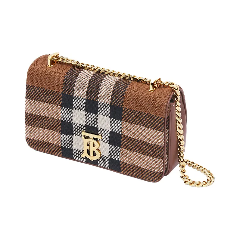 Burberry Lola Bag Chain Shoulder Bag, Crossbody Bag Women's Brown-1
