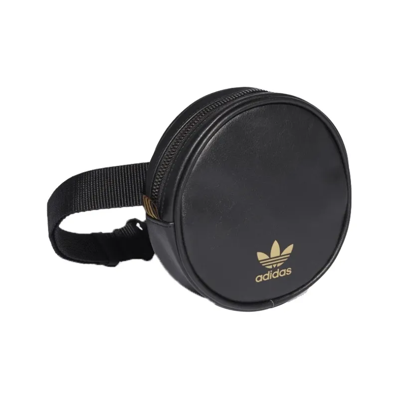 Adidas Originals Polyurethane Shoulder Bag Crossbody Bag Sling Bag Fanny Pack Mini Women's Black-1