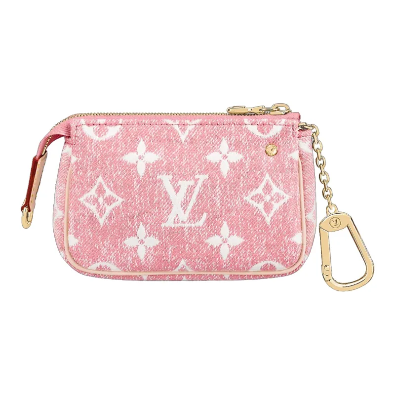 LOUIS VUITTON Micro Pochette Accessoires Denim Jacquard Pink-3