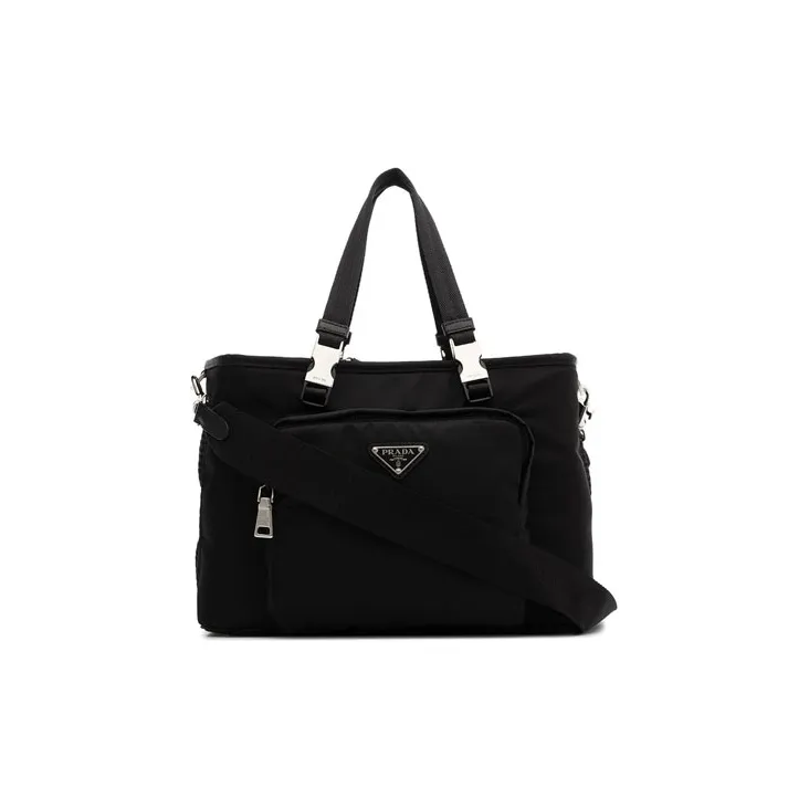 PRADA Nylon Fabric Pet Travel Bag Handbag Regular Women's Black-1
