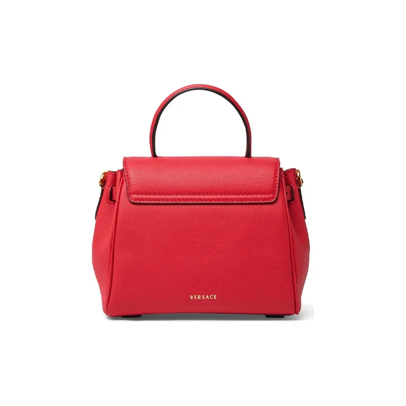VERSACE La Medusa Leather Shoulder Bag Women's Red-2