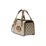 GUCCI Horsebit 1955 Mini Top Handle ShoulderBag Female Brown