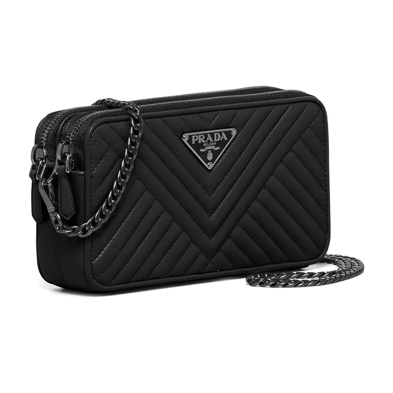 PRADA Sheepskin Clutch Mini Women's Black-1
