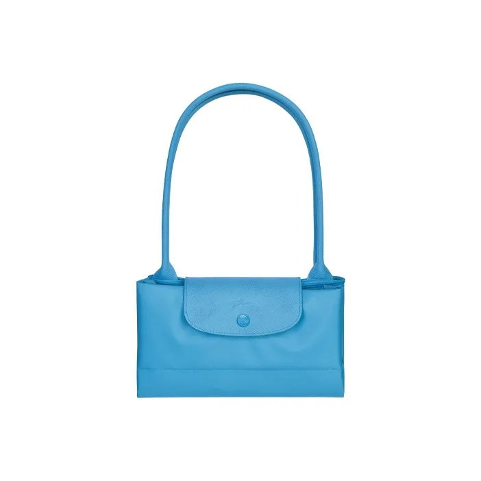 LONGCHAMP ANDRÉ Collaboration Le Pliage Canvas With Leather Dumpling Bag Canvas Bag Handbag Shoulder Bag Women's Blue-3