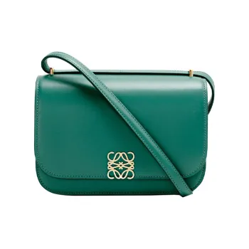 LOEWE Goya Smooth Cow Leather Shoulder Bag Crossbody Bag Small Size Women's Green