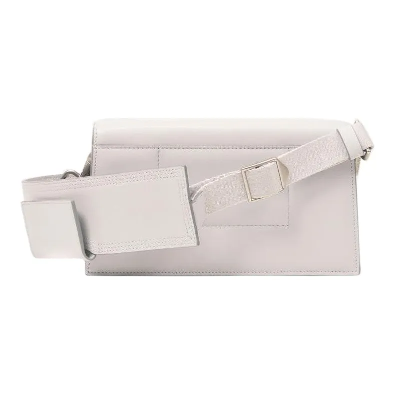 Jacquemus Cow Leather Shoulder Bag Crossbody Bag Women's Light Gray-2