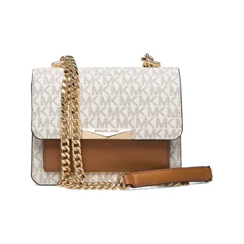 MICHAEL KORS Jade Leather Shoulder Bag Crossbody Bag Small Size Women's Vanilla White