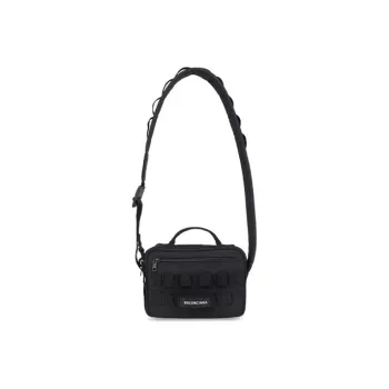 Balenciaga Army Nylon Fabric Shoulder Bag Crossbody Bag Regular Men's Black