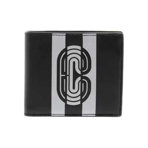 COACH 3 IN 1 Wallet Leather Wallet Men's Black & Gray