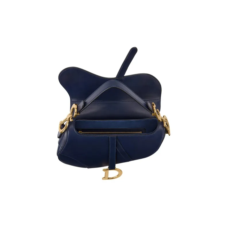 DIOR Saddle Calfskin Saddle Bags Shoulder Bags Handbags Women's Indigo-2