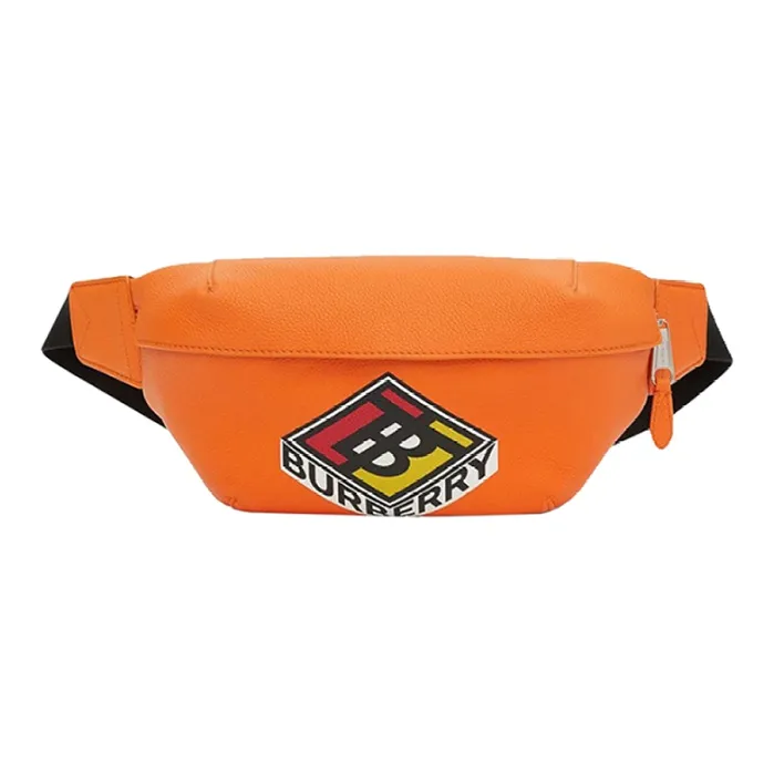 Burberry Leather Fanny Pack Regular Men's Orange-0