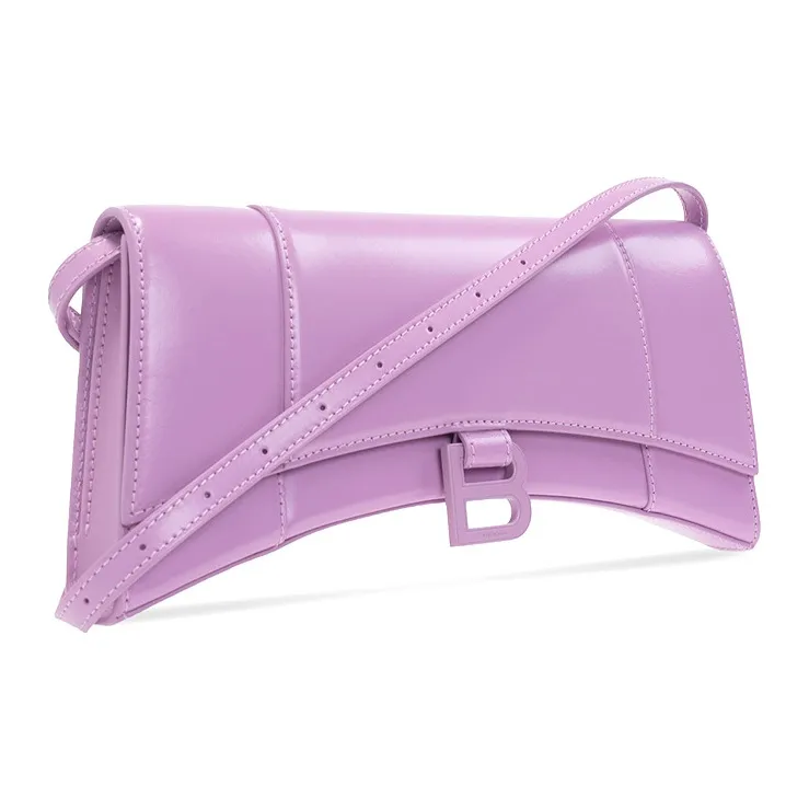 Balenciaga Hourglass Calfskin Hourglass Bag Shoulder Bag Crossbody Bag Women's Purple-1