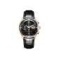RGA1699-Gold Case Black Dial Black Leather Strap